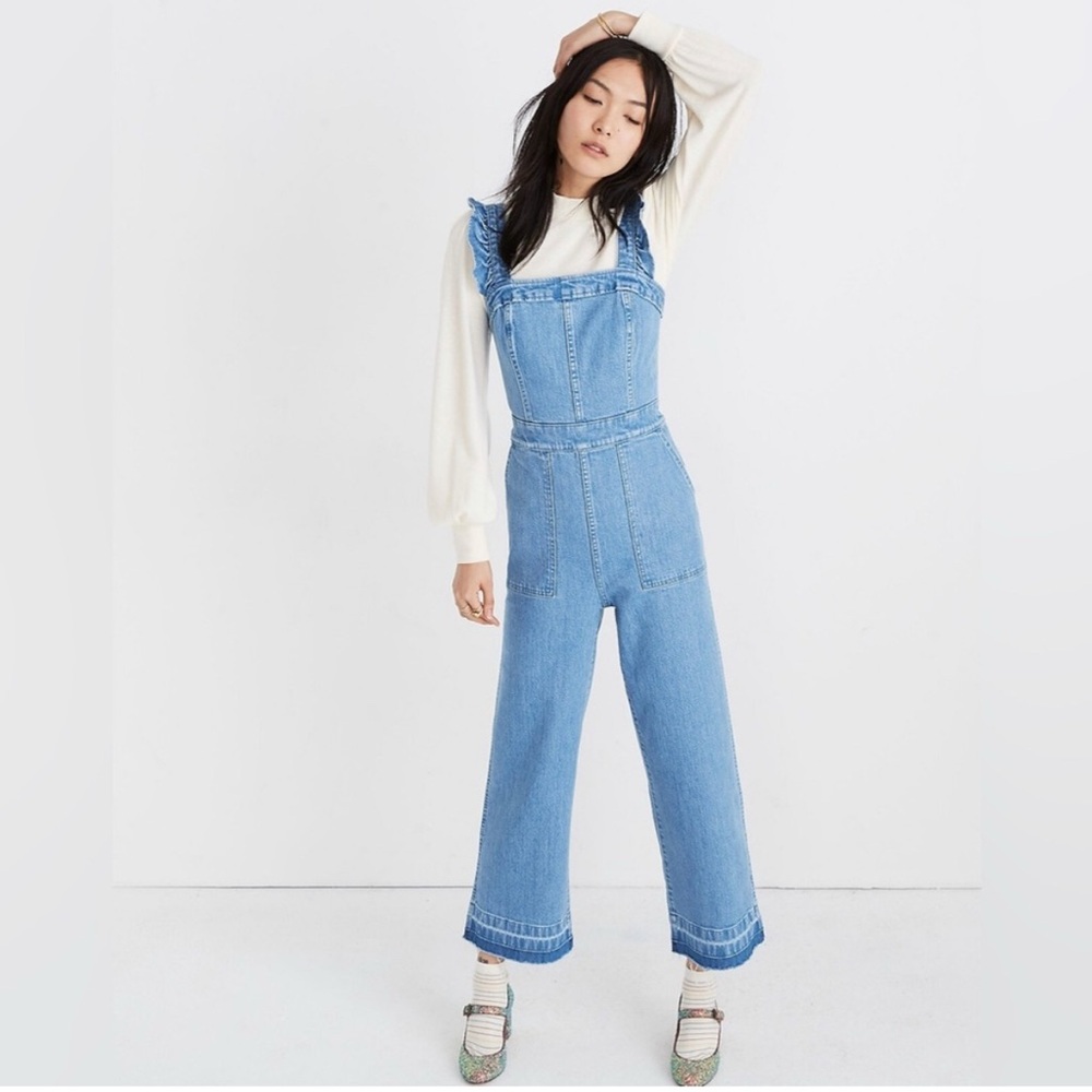 Madewell Denim Ruffle Jumper _size 00